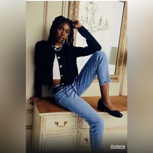 WAIST 17 inches rise 12 inches in seam is 27 inches size 13 distressed denim